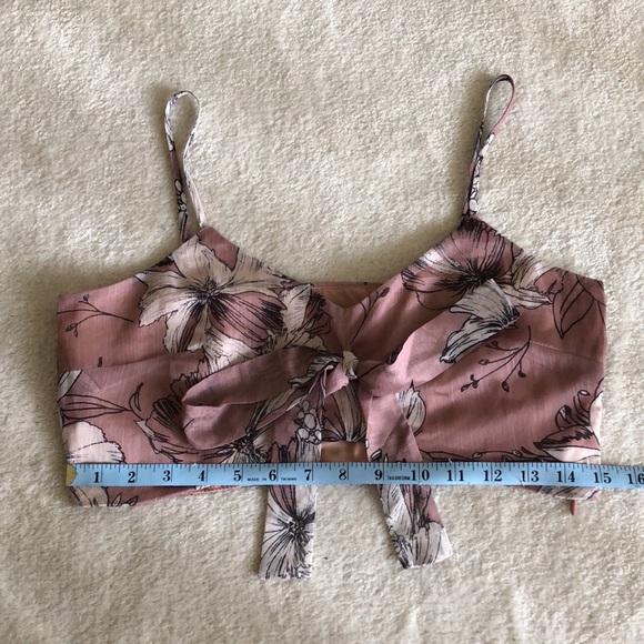 Toby Heart Ginger cropped floral top - Picture 3 of 9